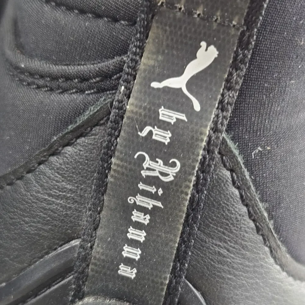 Puma x Fenty by Rihanna Hi Top Sneakers Black Womens 10 Athletic Athleisure Logo